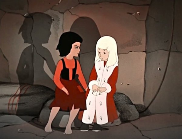 Герда и Кай Снежная Королева raskraska