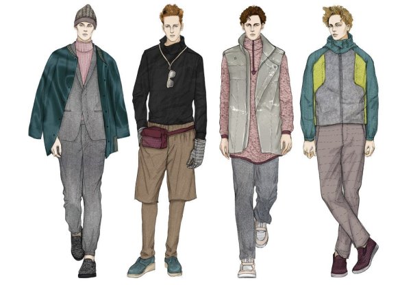 Эскизы мужской одежды