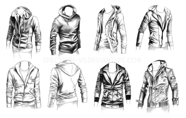 Одежда куртка скетч