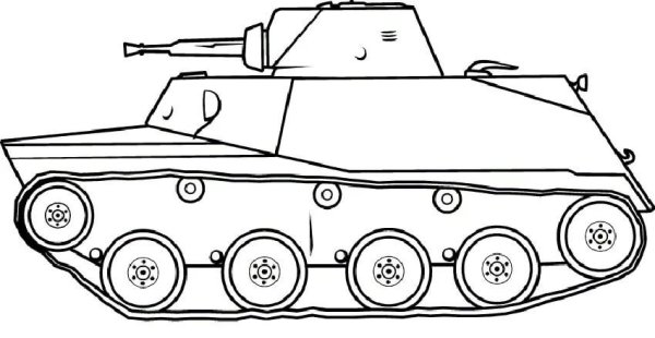 Раскраска танк т34 Военная техника