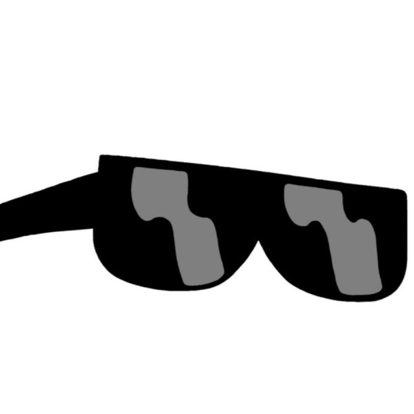 Черные очки без фона