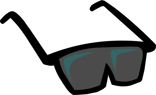 Черные очки мультяшные