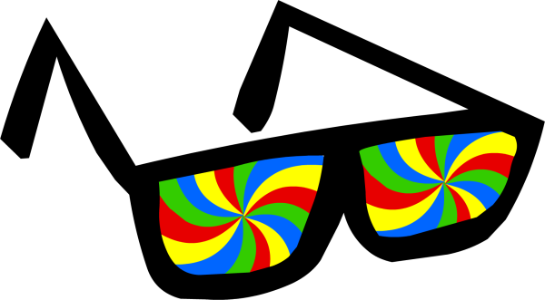 Крутые очки на зелёном фоне