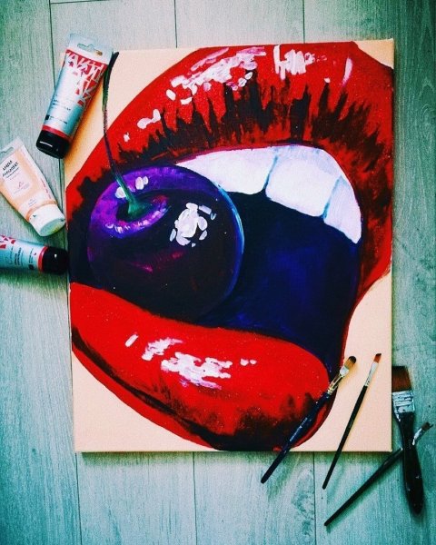 Рисунки красками модные