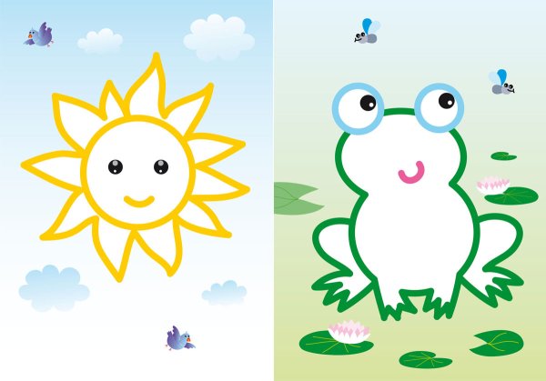 Простые раскраски для детей