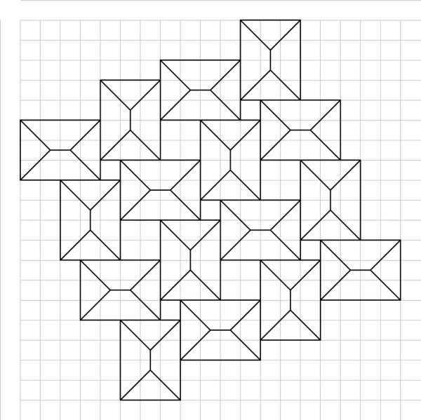 Сложные геометрические фигуры по клеткам