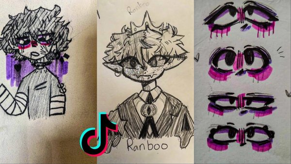 Рисунки на маленьких листочках из тик тока