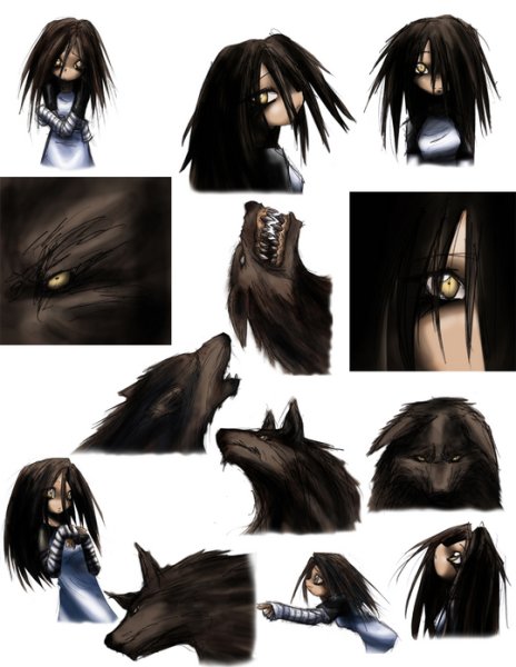 Брюнетка и волк