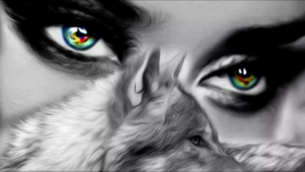 Девушка с волком