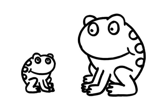 Раскраска большой маленький для детей