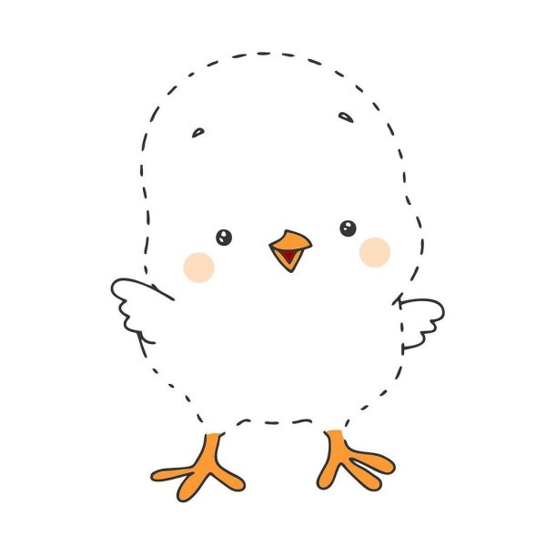 Цыпленок картинка для детей шаблон