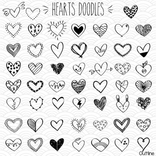 Сердце тату эскиз маленькое