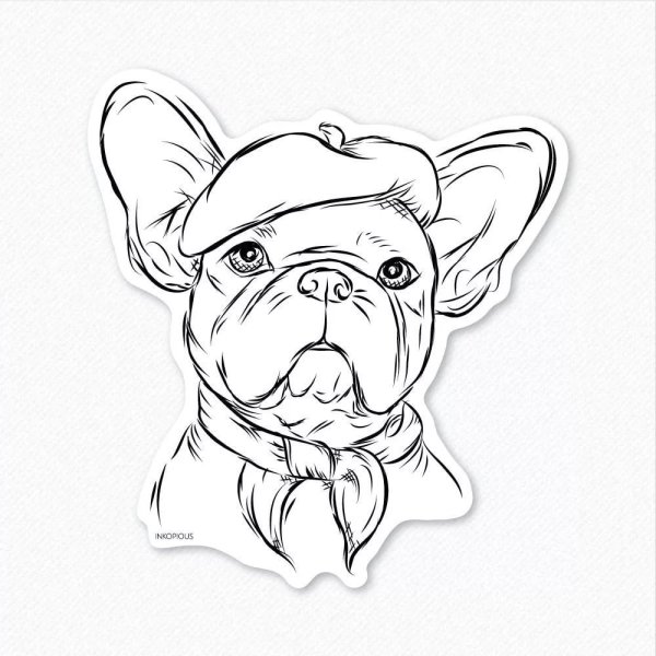 Французский бульдог скетч