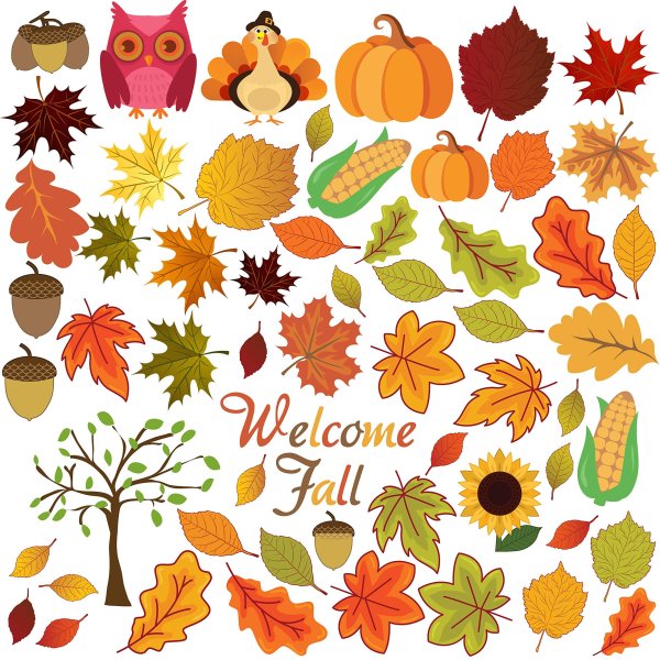 Наклейки на осеннюю тематику