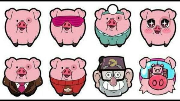 Наклейки Гравити Фолз Пухля