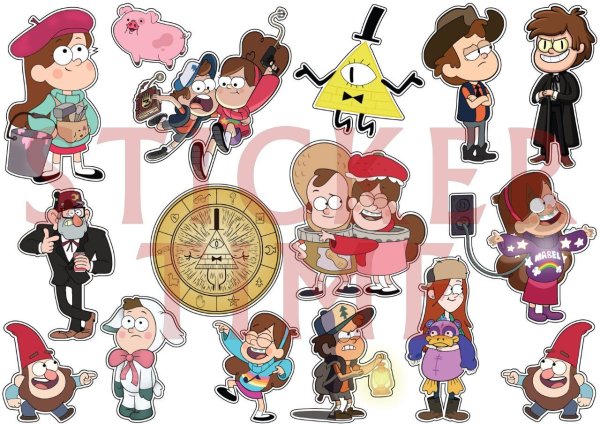 Stickers Гравити Фолз