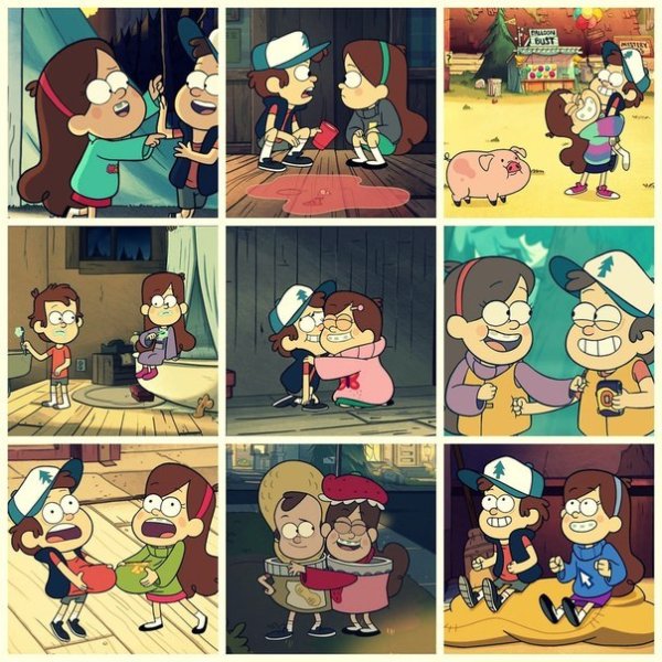 Коллаж из Гравити Фолз
