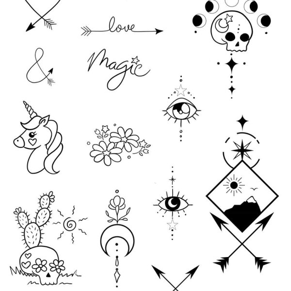 Легкие маленькие тату девочки