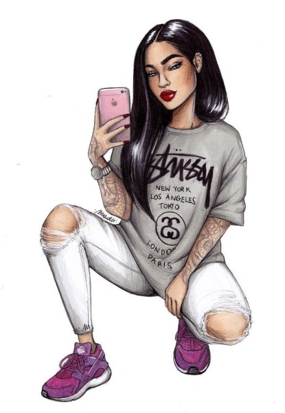 Ариана Гранде мультяшная