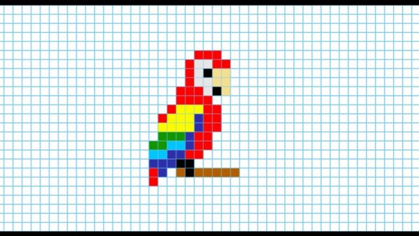 Рисунокв пол клеточкам