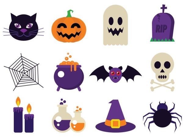 Простые рисунки на Хэллоуин