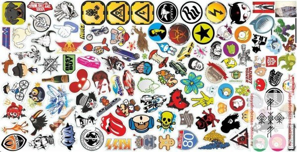 Крутые наклейки черно белые