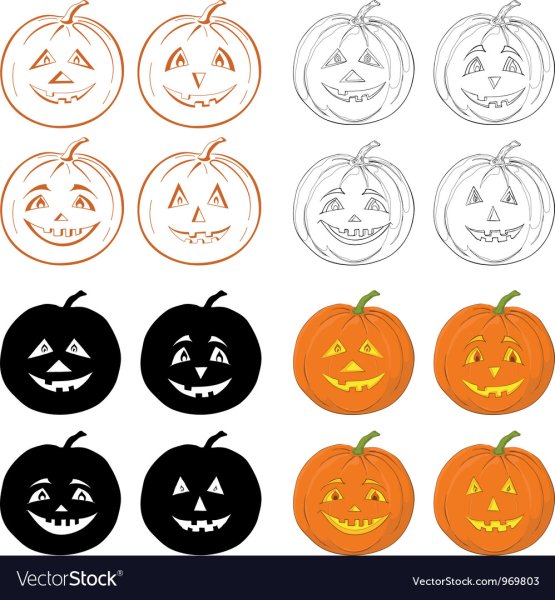 Тыква Хэллоуин много маленькие