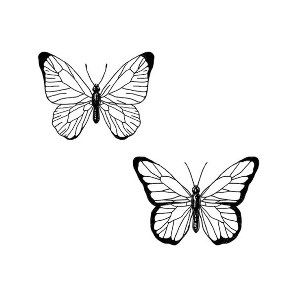 Тату маленькой бабочки эскиз