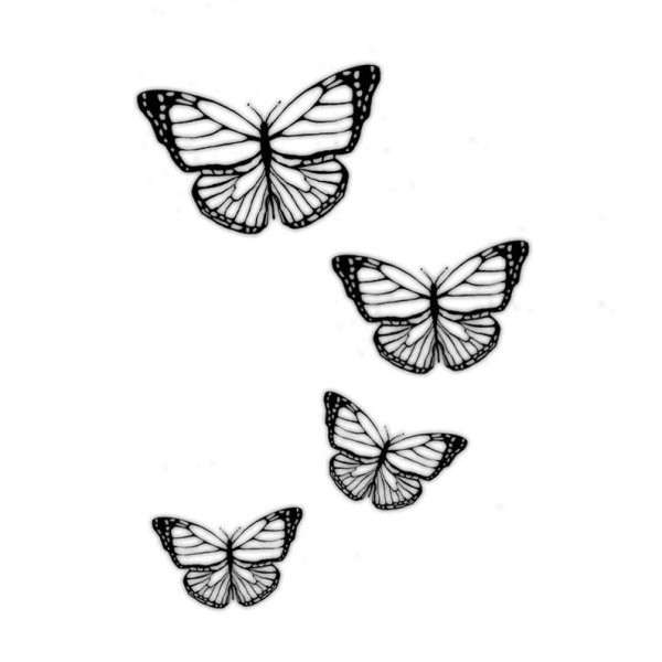 Бабочка тату эскиз