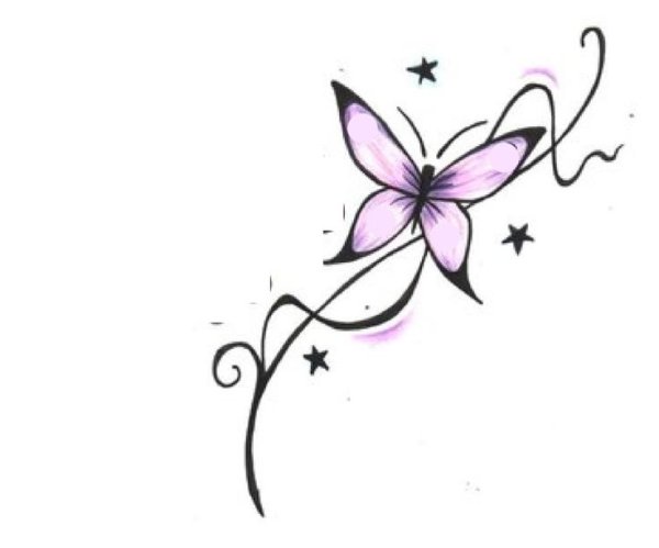 Тату бабочка эскизы легкие