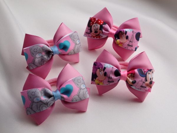 Маленькие бантики из репсовых лент