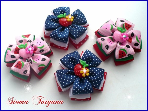 Алена Хорошилова бантики из репса 2.5см