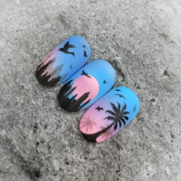 Рисунки на длинные ногти