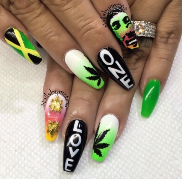 Огненный маникюр