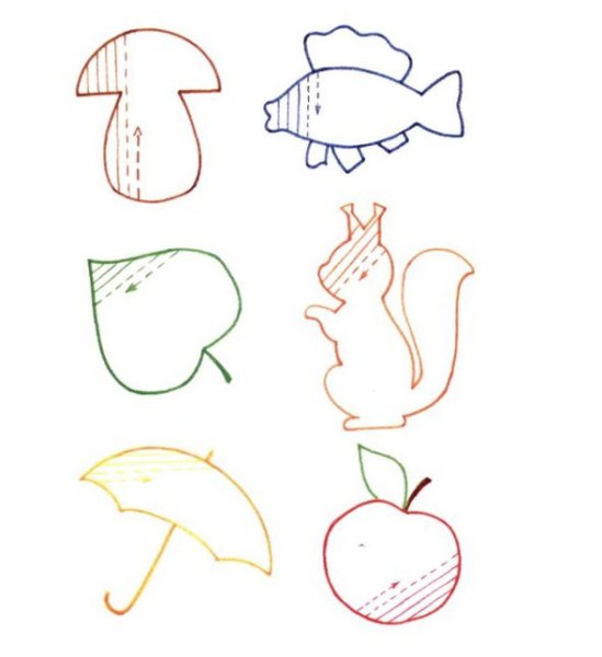 Мелкая моторика штриховка