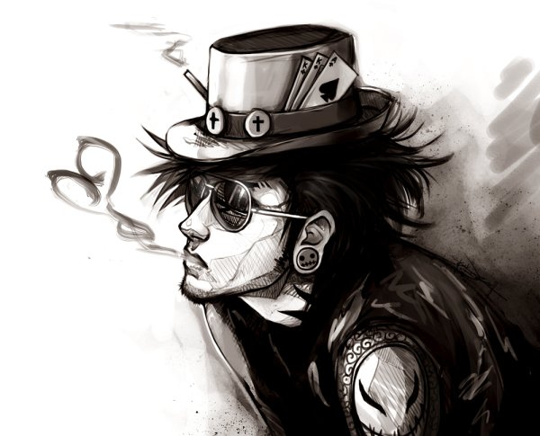 Аниме парень в бейсболке