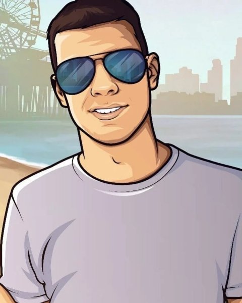 Мальчик в мультяшном стиле