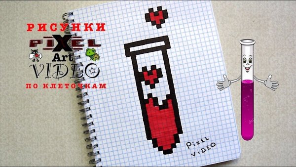 Рисунки в клеточку прикольные