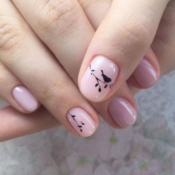 Маникюр с птичками