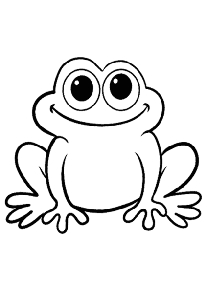 Лягушка картинка раскраска