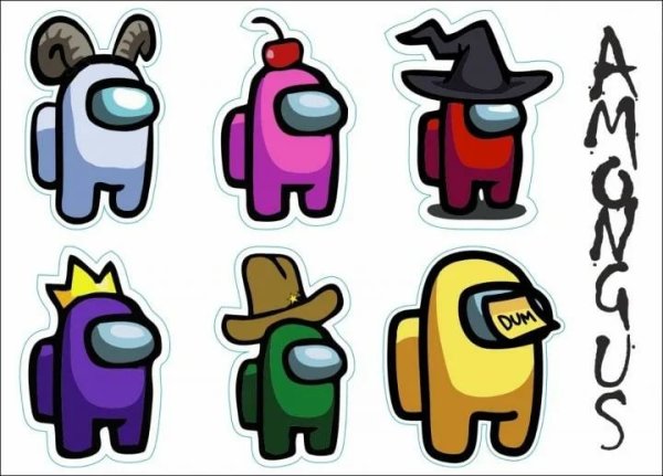 Наклейки амонг АС