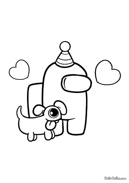 Раскраска амонг АС