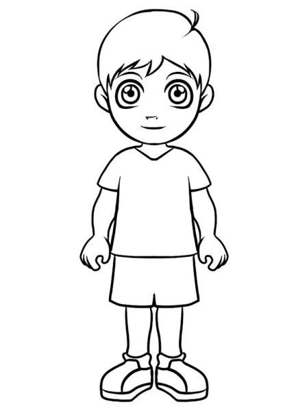 Раскраска мальчик с портфелем