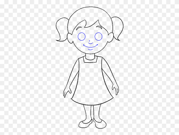 Поэтапное рисование девочки