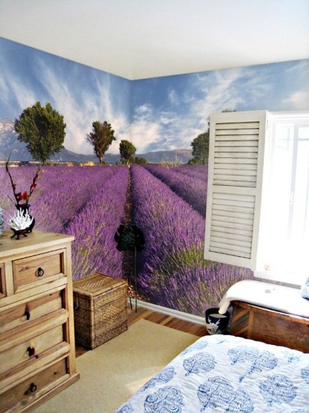 Угловые фотообои в интерьере