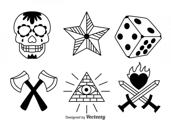 Тату эскизы простые