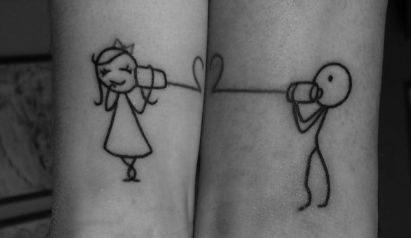 Тату для пары сердце