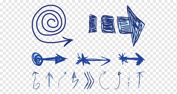 Стрелка нарисованная ручкой