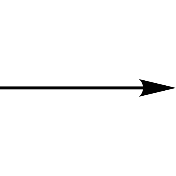 Тонкая стрелочка на белом фоне