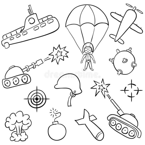 Маленькие рисунки на военную тематику